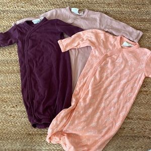3 Parade Organics baby gowns